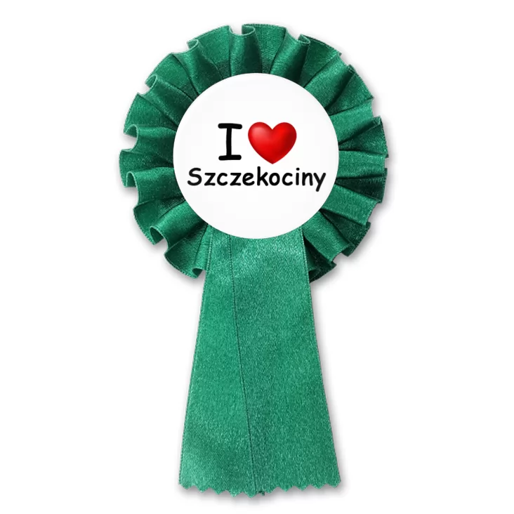 przypinka kotylion I love Szczekociny
