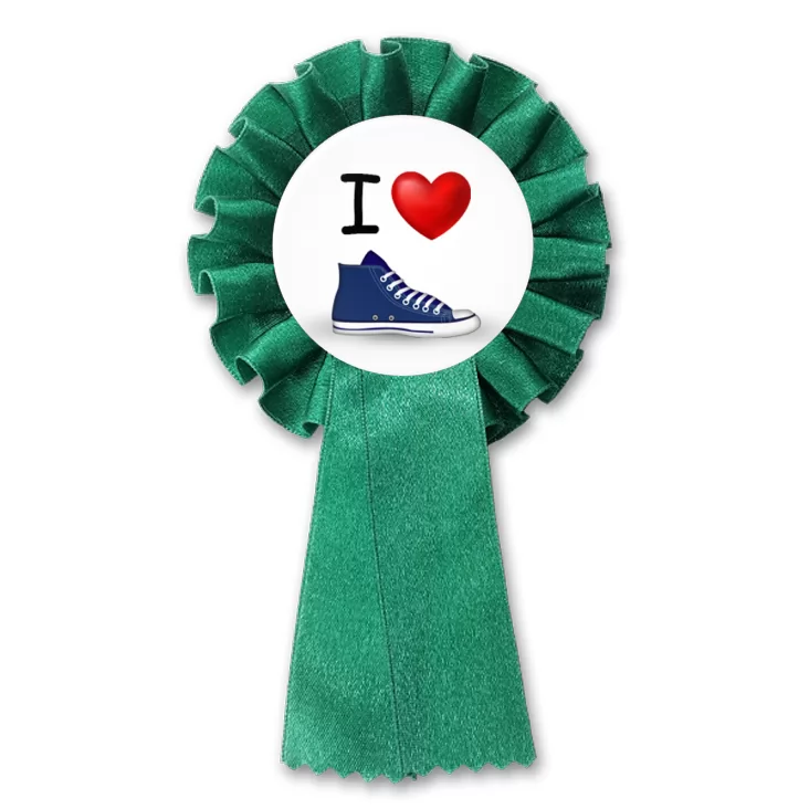 przypinka kotylion I love trampki