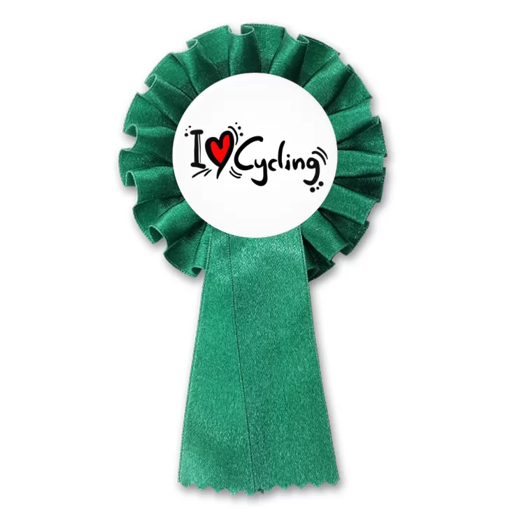 przypinka kotylion I love Cycling
