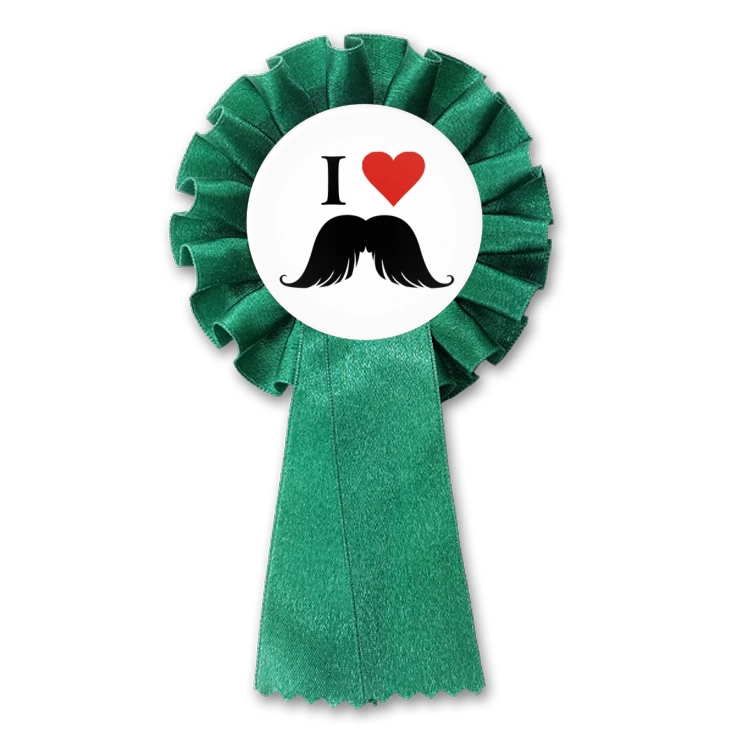 przypinka kotylion I love moustache