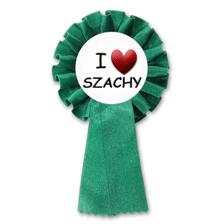 przypinka kotylion I love szachy