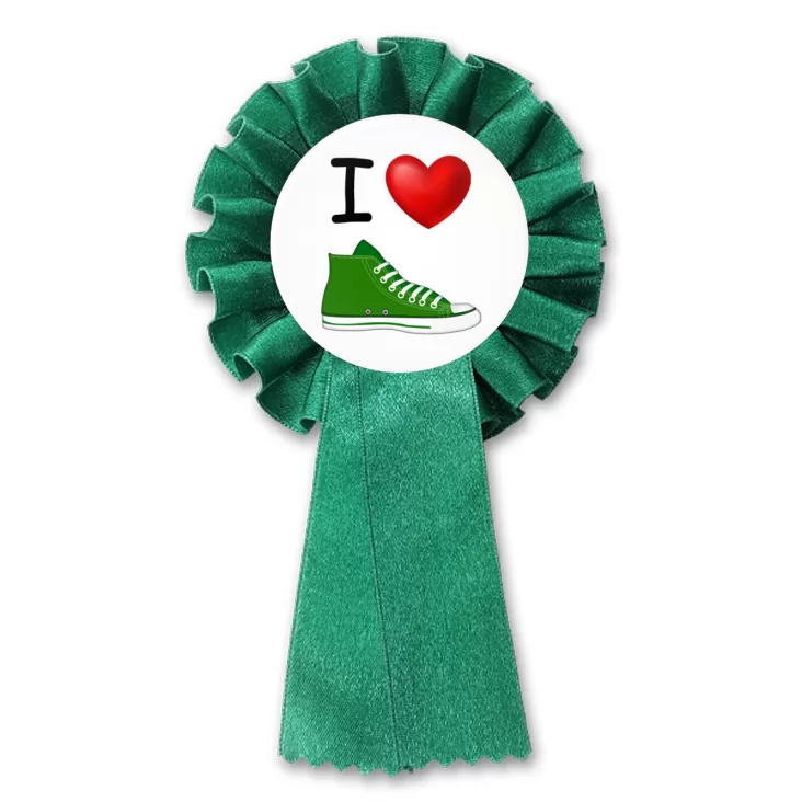 przypinka kotylion I love trampki
