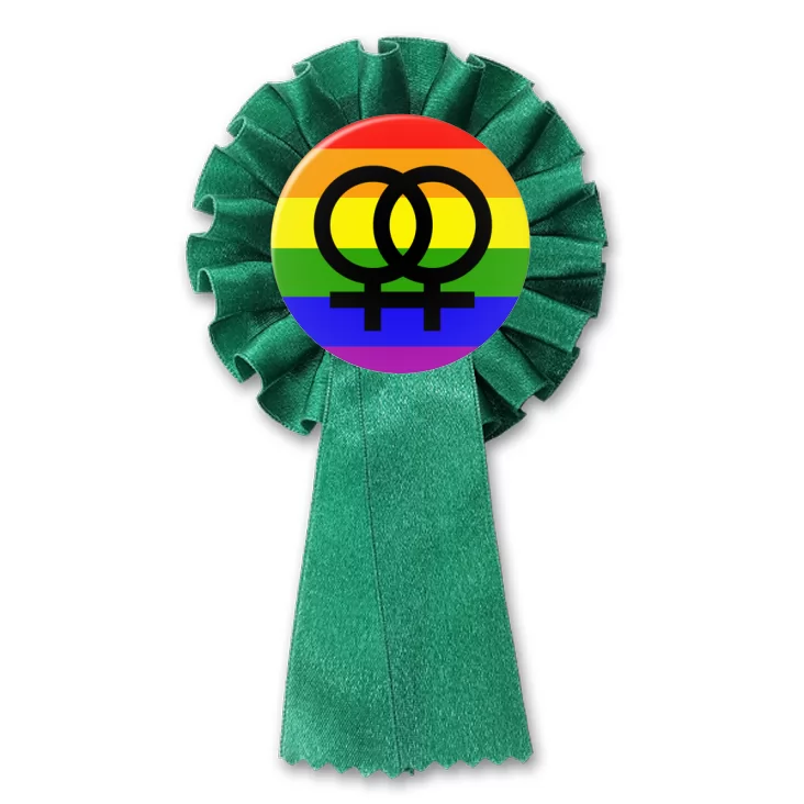 przypinka kotylion Para kobiet - symbole