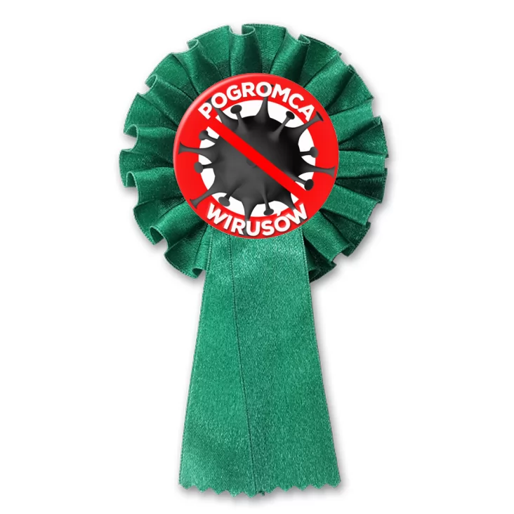 przypinka kotylion Pogromca wirusów