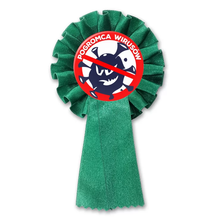 przypinka kotylion Pogromca wirusów