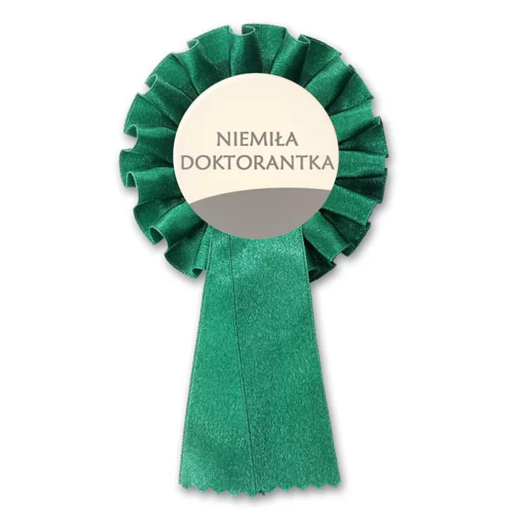 przypinka kotylion Niemiła Doktorantka