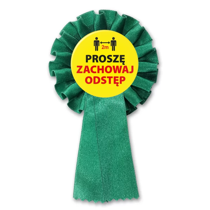 przypinka kotylion Zachowaj odstęp