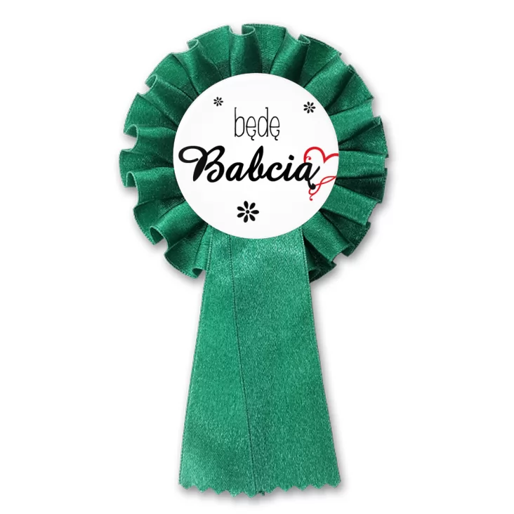 przypinka kotylion Będę Babcią