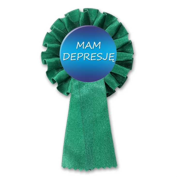 przypinka kotylion Mam depresję