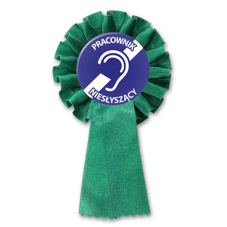 przypinka kotylion Pracownik niesłyszący ucho