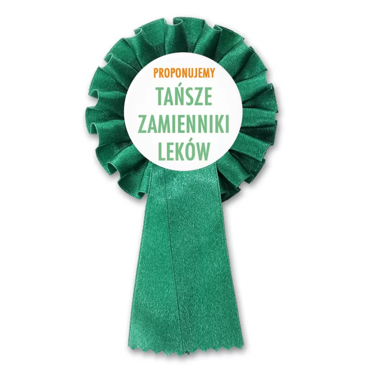 przypinka kotylion Tańsze zamienniki leków