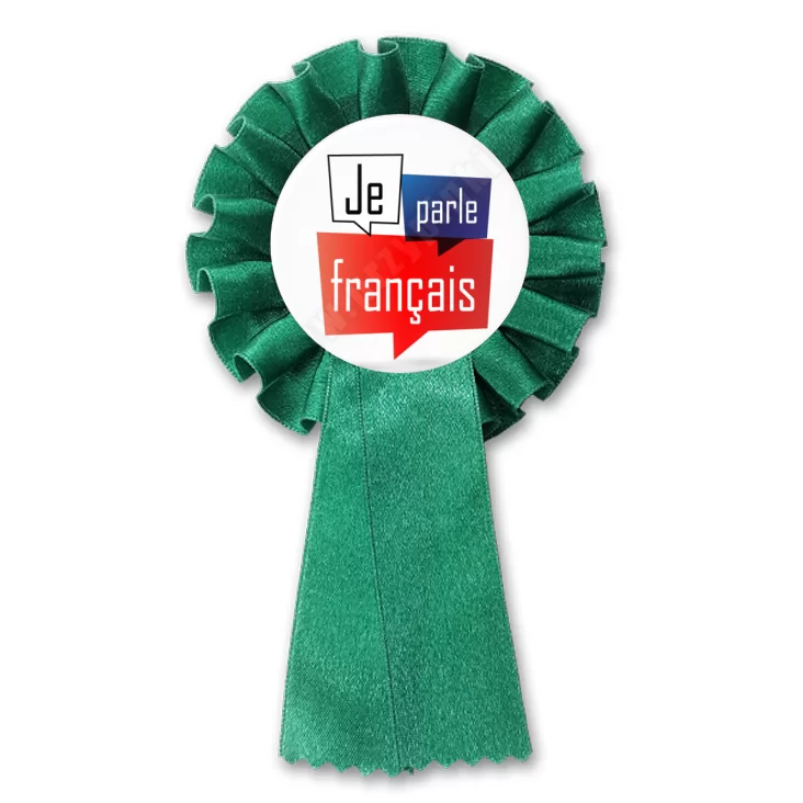 przypinka kotylion Mówię po francusku