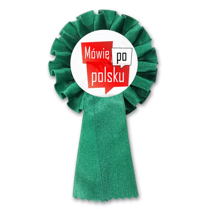 przypinka kotylion Mówię po polsku