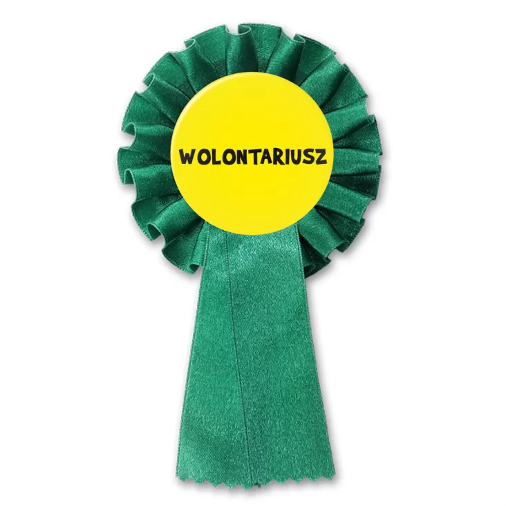 przypinka kotylion Wolontariusz
