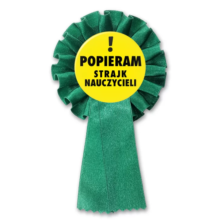 przypinka kotylion Popieram protest