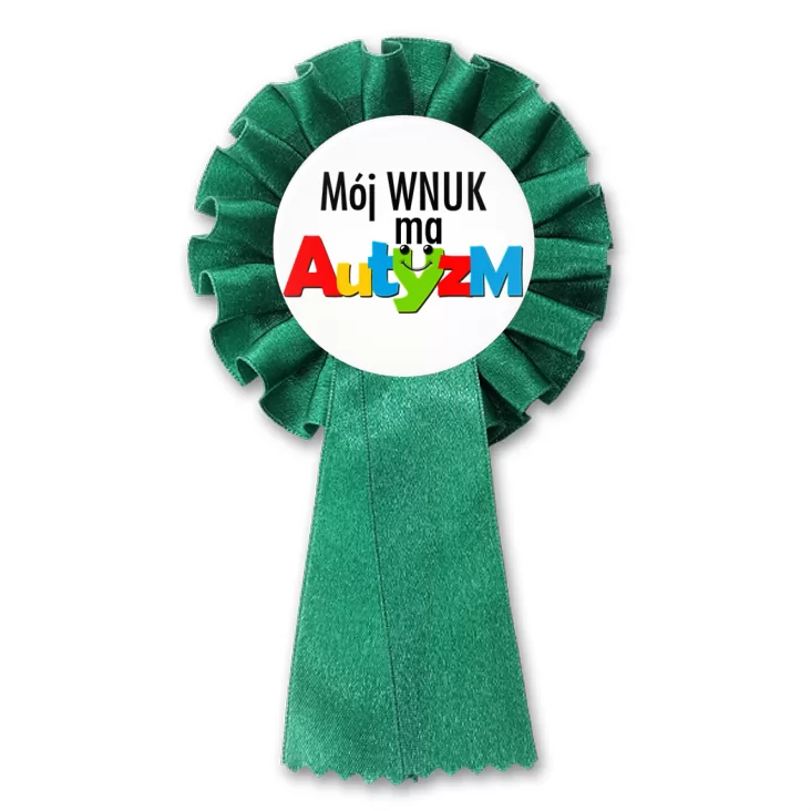 przypinka kotylion Mój wnuk ma autyzm