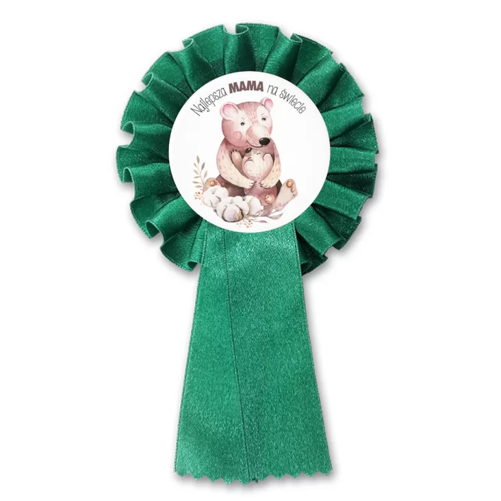 przypinka kotylion Dzień Matki Najlepsza mama na świecie Misie