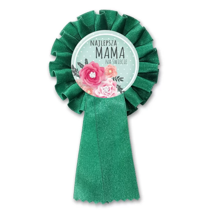 przypinka kotylion Dzień mamy Najlepsza mama na świecie