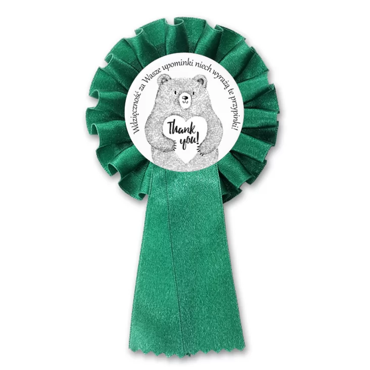 przypinka kotylion Podziękowanie