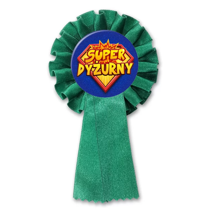przypinka kotylion Super dyżurny napis