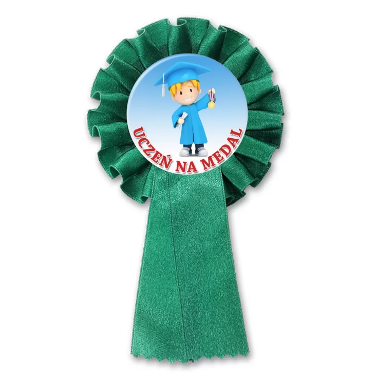 przypinka kotylion Uczeń na medal