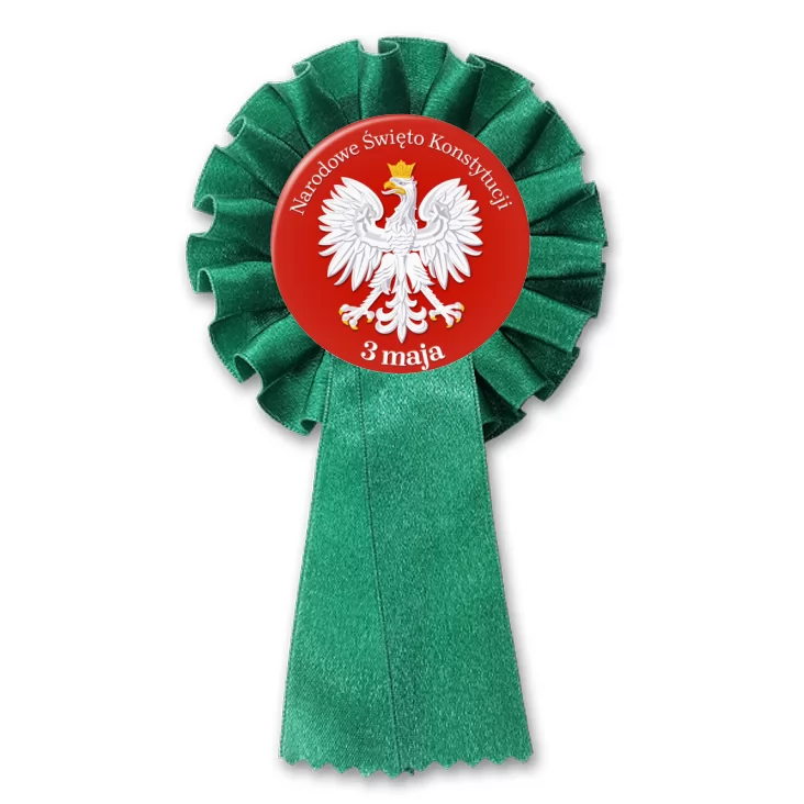 przypinka kotylion Narodowe Święto Konstytucji 3 maja biały orzeł