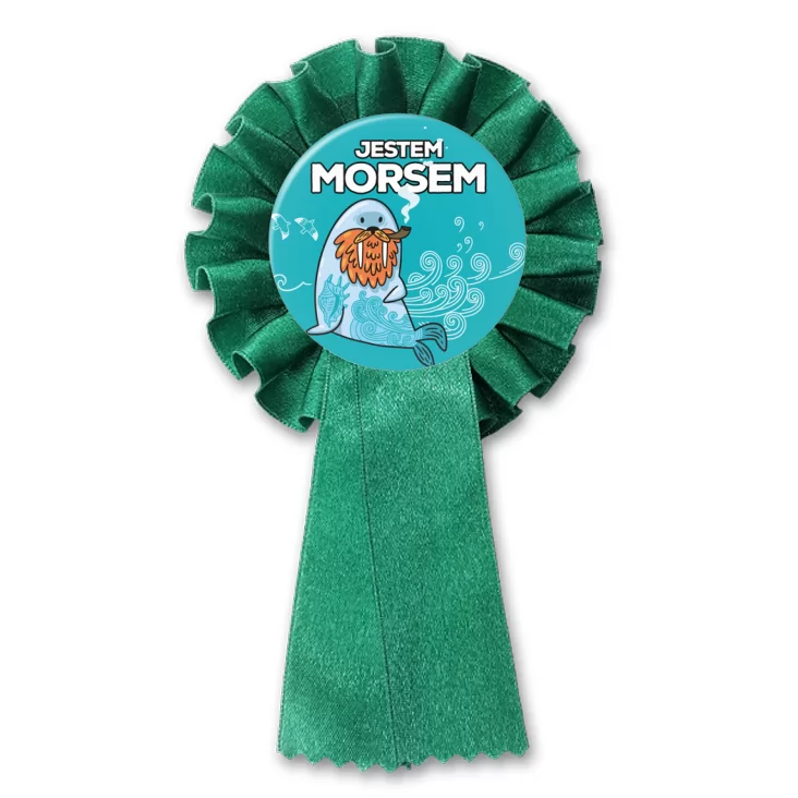 przypinka kotylion Jestem morsem z fajką
