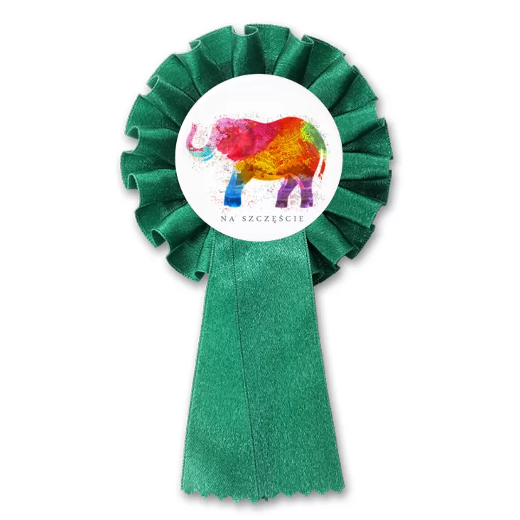 przypinka kotylion Słonik na szczęście