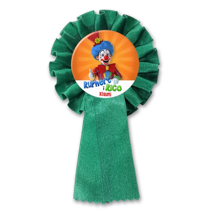 przypinka kotylion Ruphert i Rico Klauni