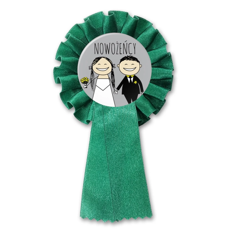 przypinka kotylion Nowożeńcy