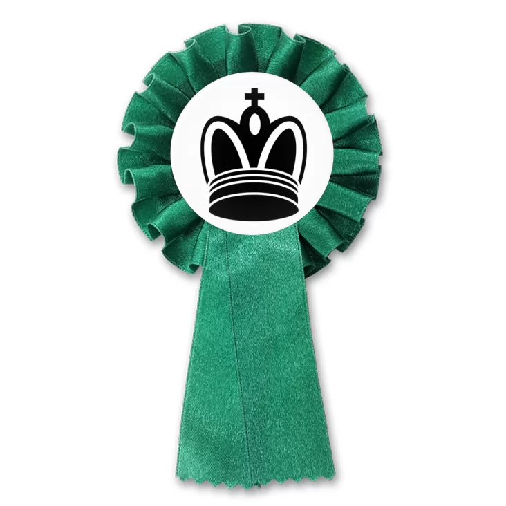 przypinka kotylion Szachy Król Czarny