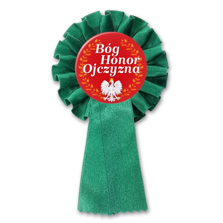 przypinka kotylion Bóg Honor Ojczyzna