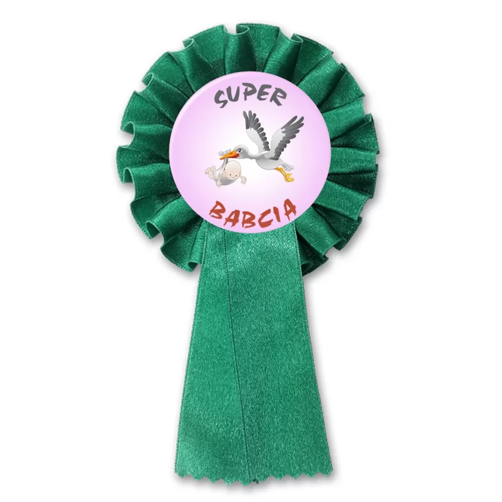 przypinka kotylion Super Babcia