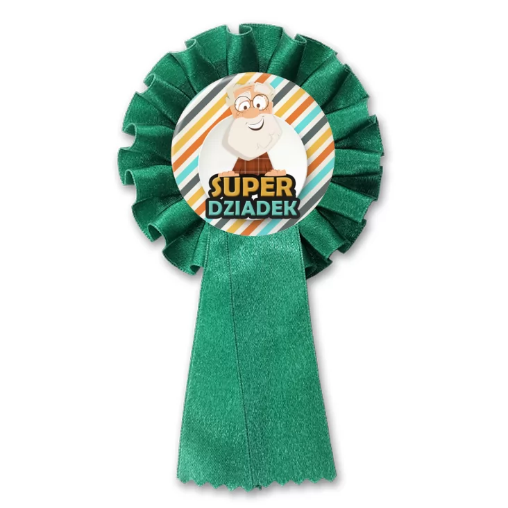 przypinka kotylion Dzień Dziadka - Super Dziadek