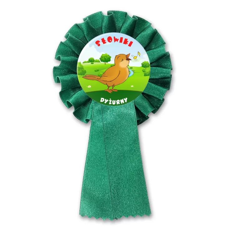 przypinka kotylion Dyżurny Słowiki