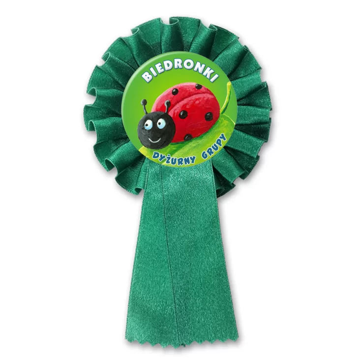przypinka kotylion Dyżurny grupy biedronki