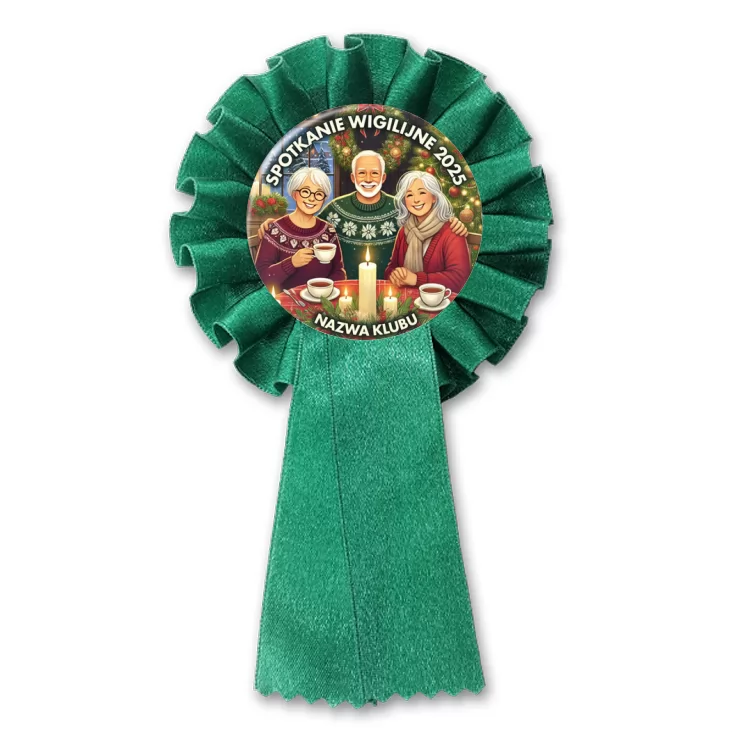 przypinka kotylion Spotkanie wigilijne w klubie seniora