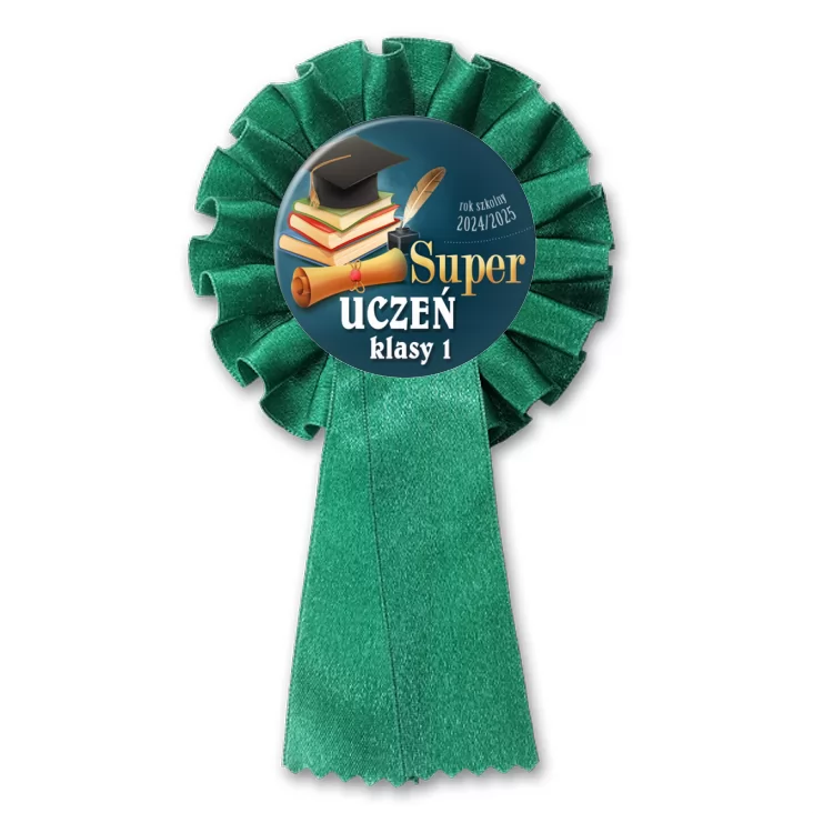 przypinka kotylion Super uczeń klasy 1