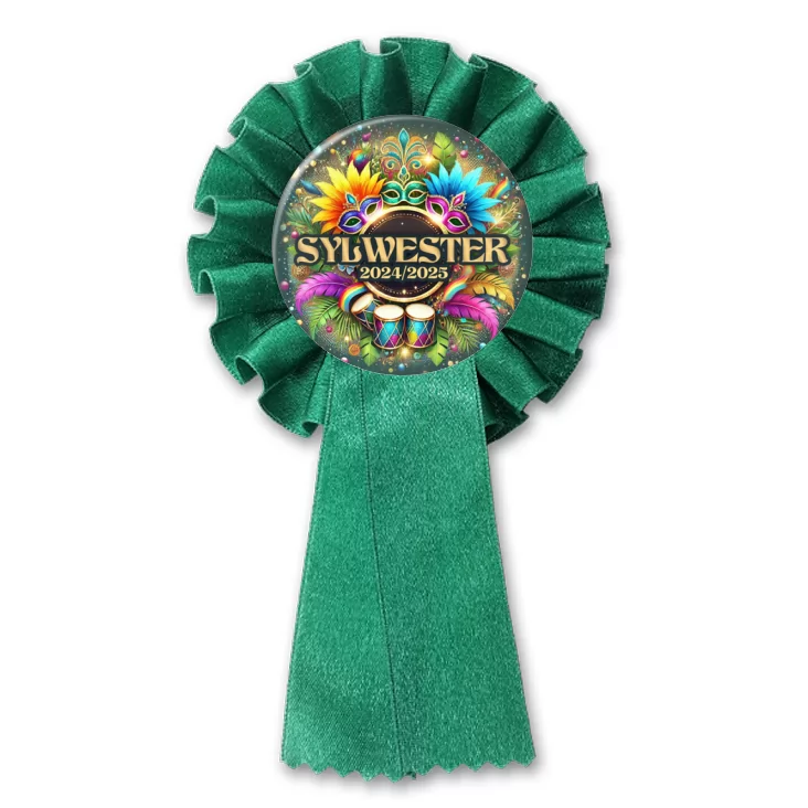 przypinka kotylion Sylwester w stylu karnawału Rio