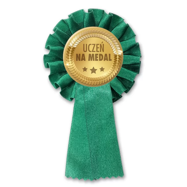 przypinka kotylion Uczeń na medal złoty medal