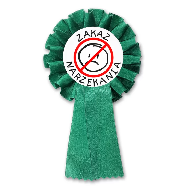 przypinka kotylion Zakaz narzekania