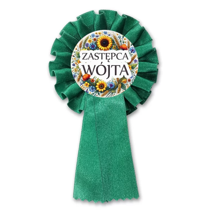 przypinka kotylion Zastępca wójta polskie kwiaty polne