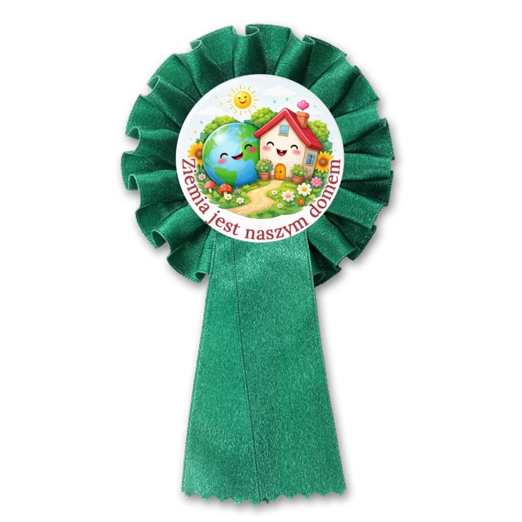 przypinka kotylion Ziemia jest naszym domem
