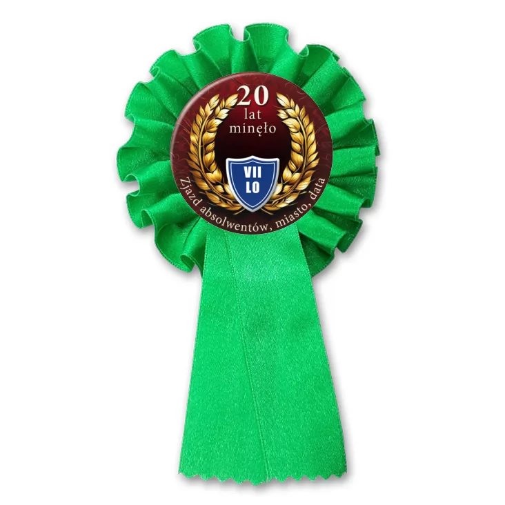 przypinka kotylion 20 lat minęło zjazd absolwentów
