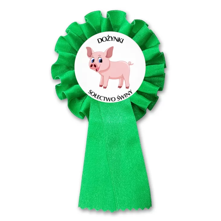 przypinka kotylion Dożynki Sołectwo Świny