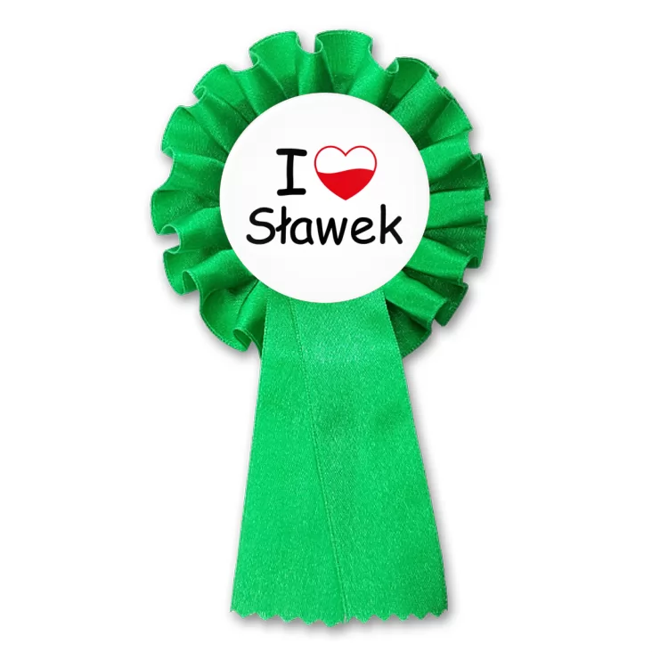 przypinka kotylion I love Sławek