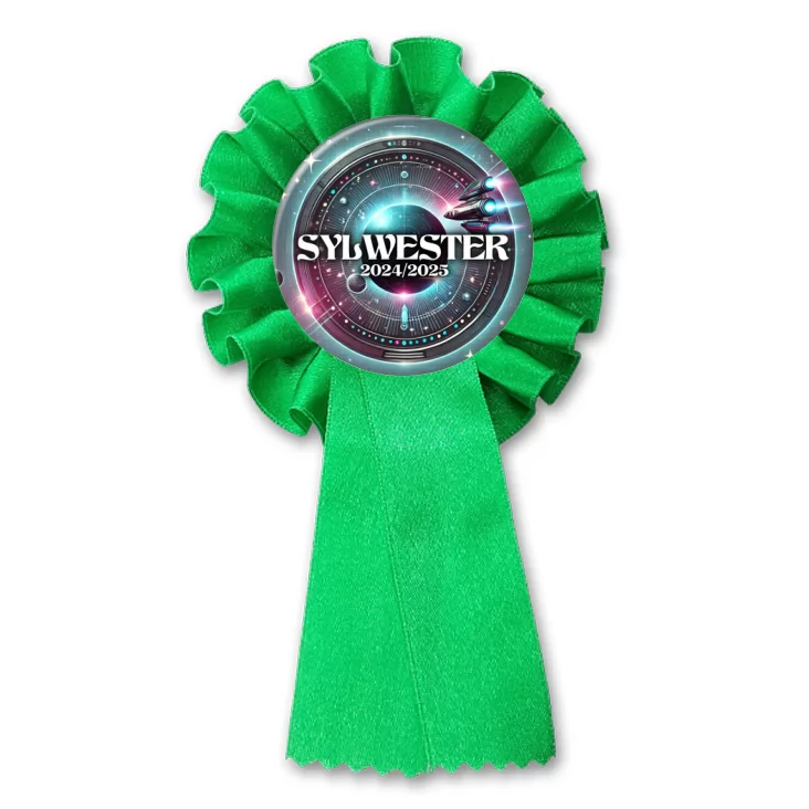 przypinka kotylion Impreza sylwestrowa w stylu science-fiction