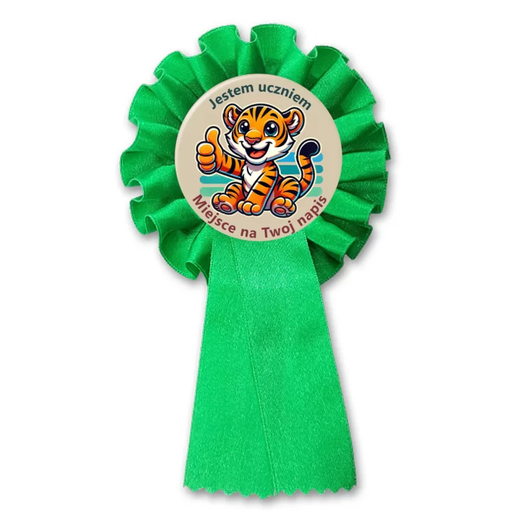 przypinka kotylion Jestem uczniem tygrysek
