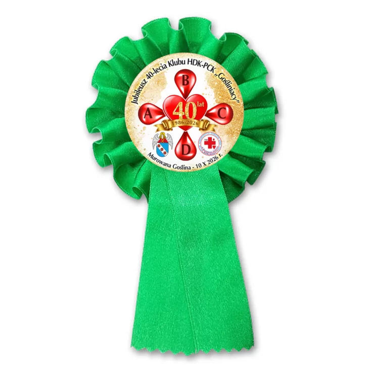 przypinka kotylion Jubileusz 40-lecia PCK Gośliniacy
