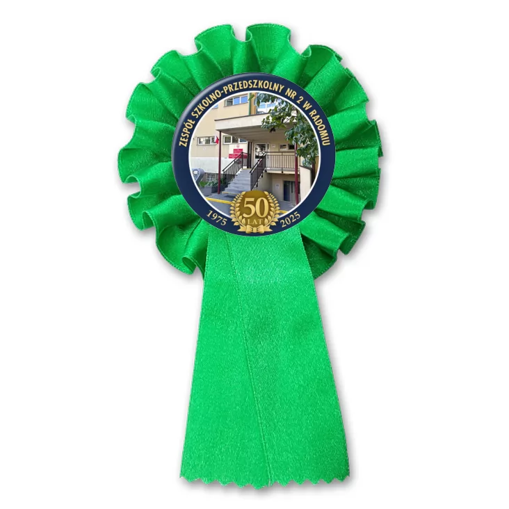 przypinka kotylion Jubileusz 50 lat ZSP nr 2 w Radomiu